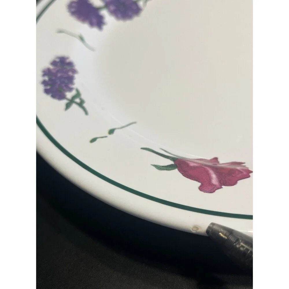 Williams Sonoma Floral Le Jardin 8.75” Luncheon Salad Plates Portugal 4pc